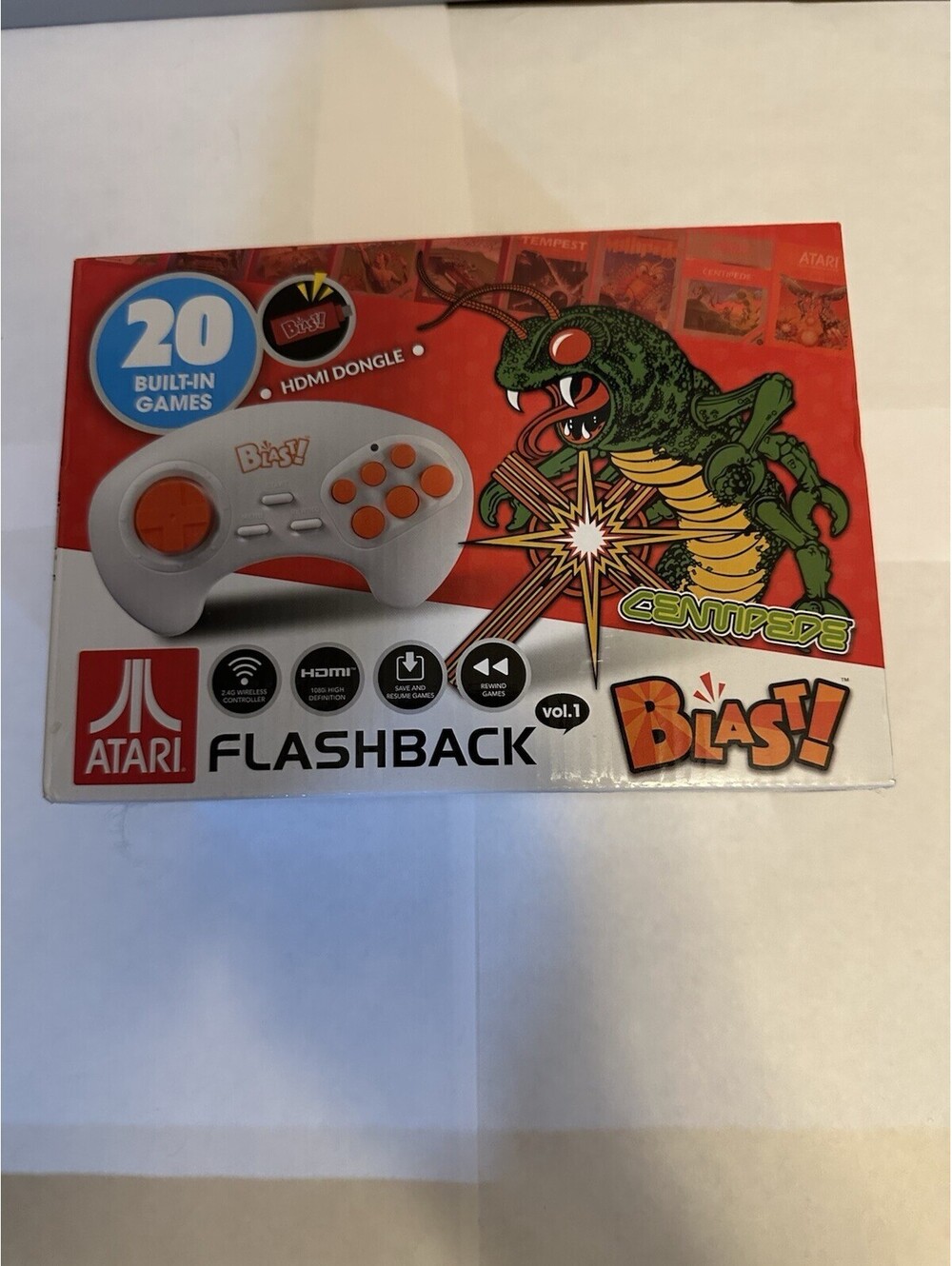 Atari Flashback Vol. 1 Centipede-20 Built-In Game Plug/Play Brand New-Open Box